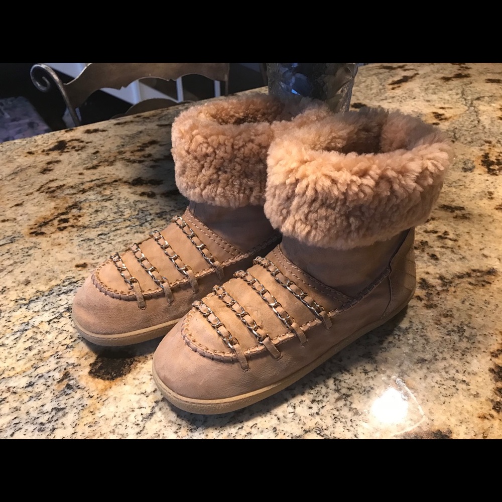 Authentic CHANEL shearling boots